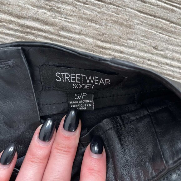 Faux Leather Mini Skirt - Picture 3 of 3